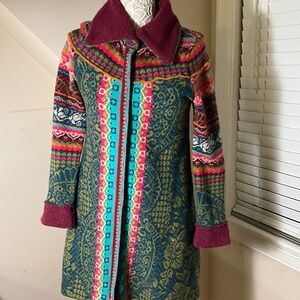 IVKO 100% wool cardigan coat size36